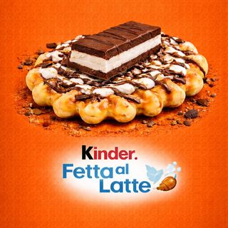 waffle kinder fetta al latte