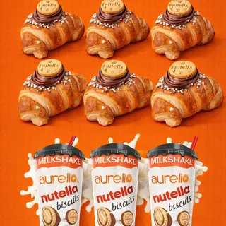 combo box nutella party-6 corentti nutelle e 3 milkshake nutella