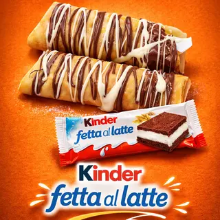 Crepes kinder fetta al latte