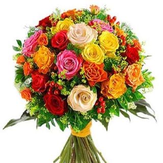 Bouquet 12 rose colorate miste