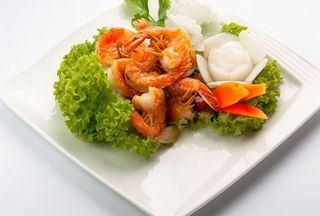 gamberi in sale e pepe