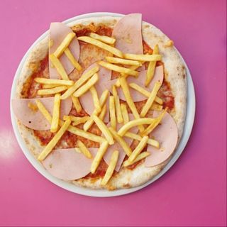 Pizza prosciutto cotto e patate fritte 