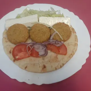 Menu Pita falafel