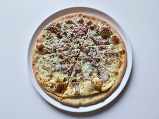 Pizza kebab bianca 