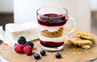 Cheesecake frutti di bosco - un pezzo