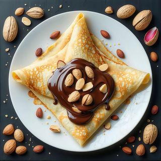 Crepes Nutella crema e noccioline