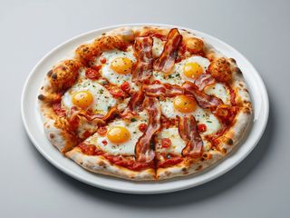 Pizza pancetta e uovo