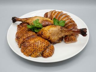 Anatra arrosto su piastra