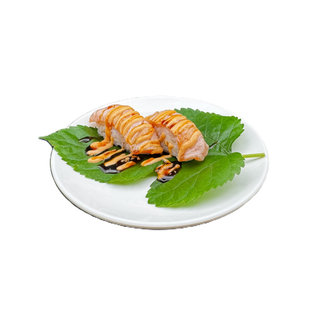 120 Nighiri spicy flambe sake
