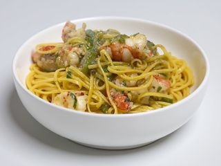 gamberi e zucchine