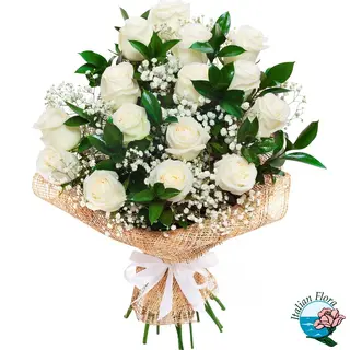 Bouquets di 15 rose bianche