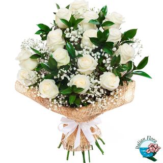 Bouquets di 15 rose bianche