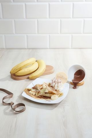 Crêpes nutella, banane e panna montata