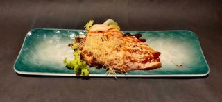 225. Salmone flambé - 4 pezzi sashimi
