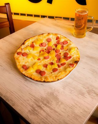 Patate e würstel bianca