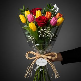 rose rosse tulipani misti 