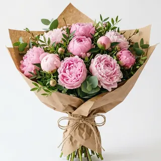 10 peonie rosa