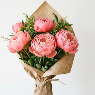 5 peonie rosa