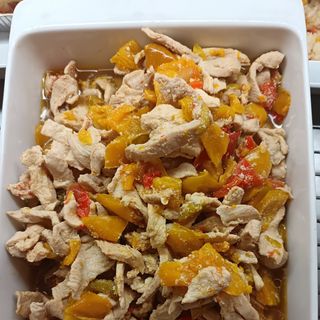 Pollo con peperoni