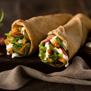 Mushroom Paneer Kati Roll
