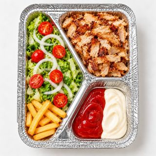Piatto kebab e pane