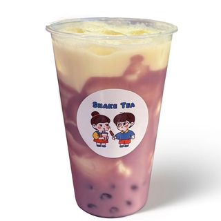 Tè al gelsomino con latte taro e tapioca(Grande)