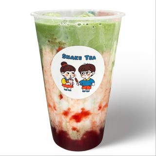 Latte al matcha e fragola(piccolo)