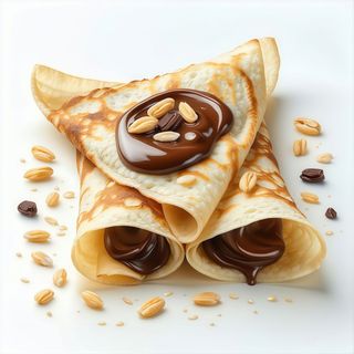 Crêpe con Nutella e riso soffiato