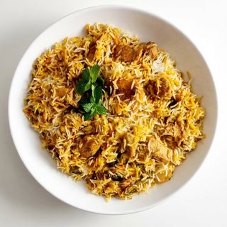 Chicken biryani.