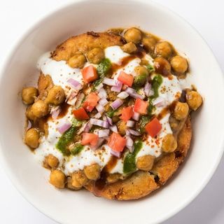 Aloo tikki chaat.