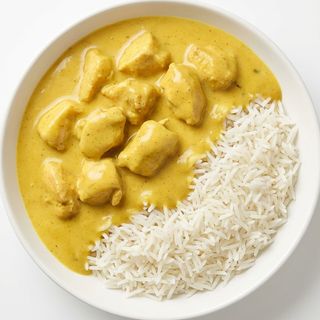 Pollo al curry + Riso.