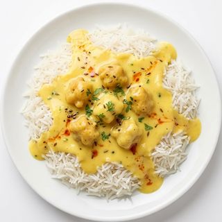 Kadi pakora + Riso