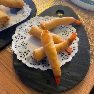 Involtini con gamberi interi