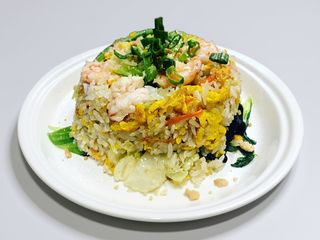 Riso con gamberi e verdure 