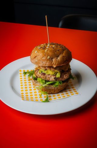 Chicken avo burger