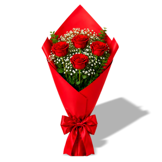 5 Rose Rosse