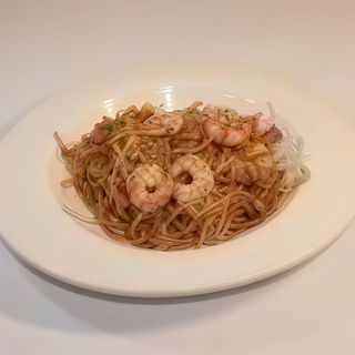 30. Spaghettini di riso con gamberi e verdure