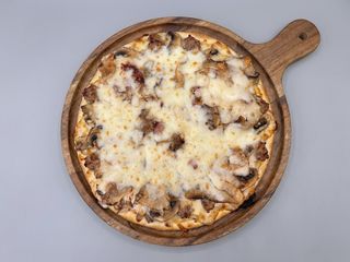 Mezza teglia Funghi e Salsiccia base bianca - per 2 persone (circa)