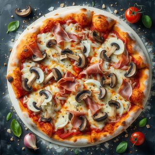Prosciutto e funghi