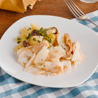 Baccalà Condito Con Olio Aglio E Prezzemolo - Una Porzione