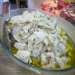 Baccalà Condito Con Olio Aglio E Prezzemolo - Una Porzione
