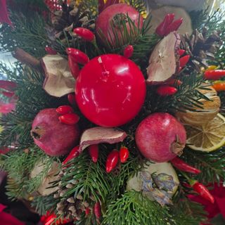 Centrotavola con candela tonda