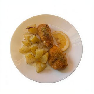Involtini di pollo prosciutto e formaggio con patate
