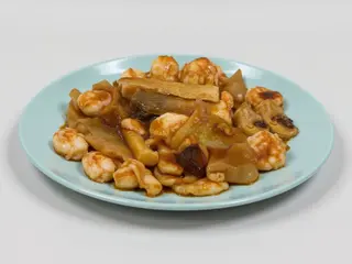 71 Gamberetti con funghi bambu