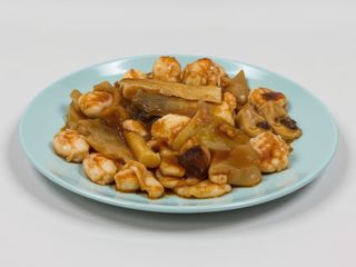 71 Gamberetti con funghi bambu