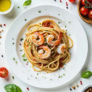 P3 Spaghetti con gamberi alla piastra