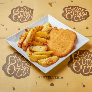 Cotoletta di Pollo e Patate al Forno