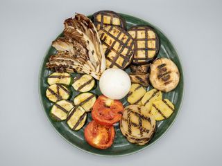 Verdure grigliate con mozzarella di bufala