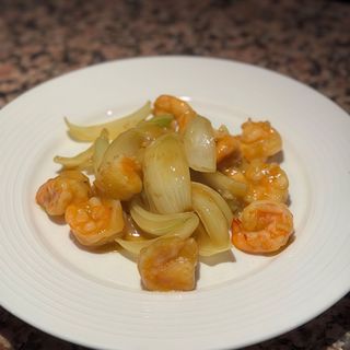 Gamberi in salsa al curry