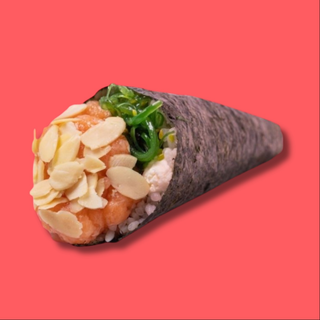 Temaki salmone e alga wakame